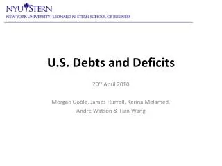 U.S. Debts and Deficits