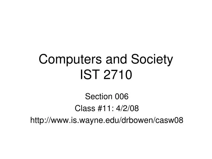 computers and society ist 2710