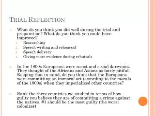 trial reflection