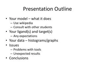 presentation outline