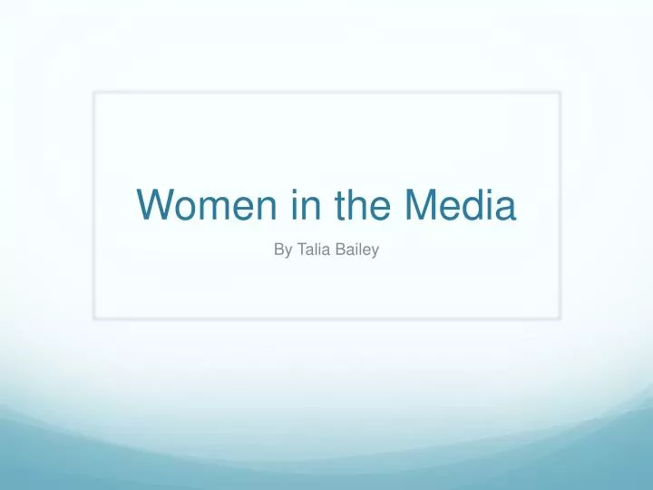women in the media