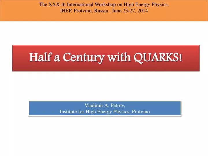 half a century with quarks