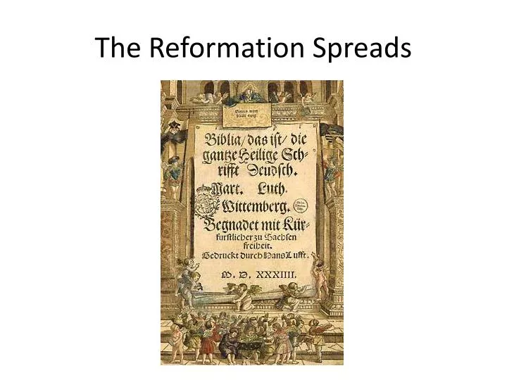 the reformation spreads