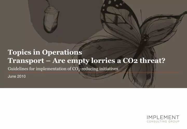 topics in operations transport are empty lorries a co2 threat