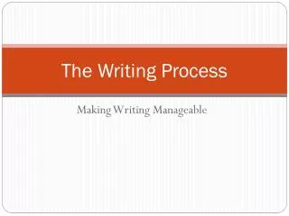 the writing process