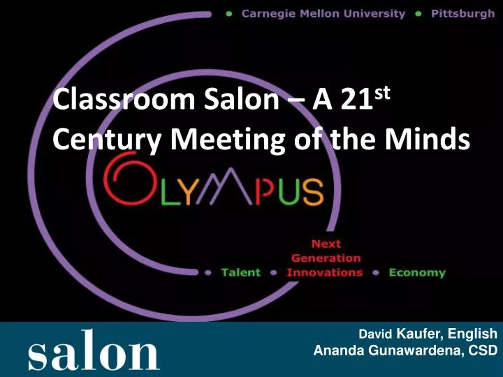 classroom salon a 21 st century meeting of the minds