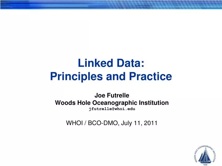 linked data principles and practice