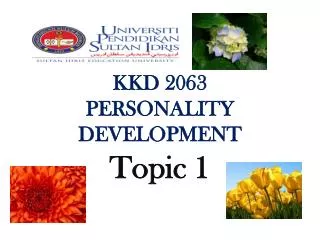 KKD 2063 PERSONALITY DEVELOPMENT