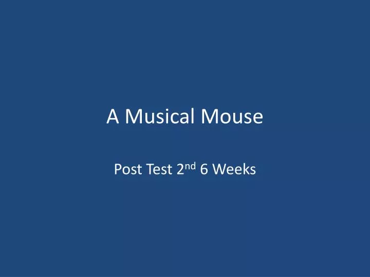 a musical mouse
