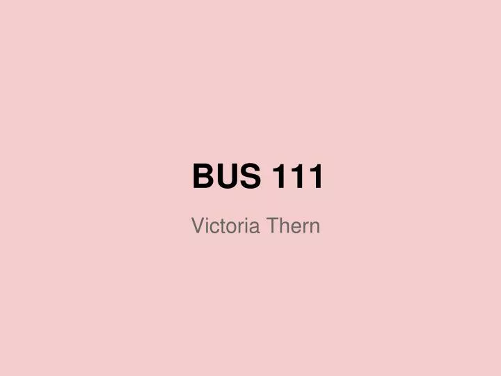 bus 111