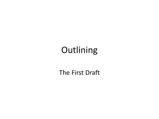 outlining