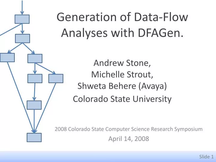 generation of data flow analyses with dfagen