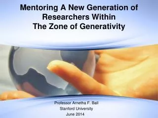 Mentoring A New Generation of Researchers Within The Zone of Generativity