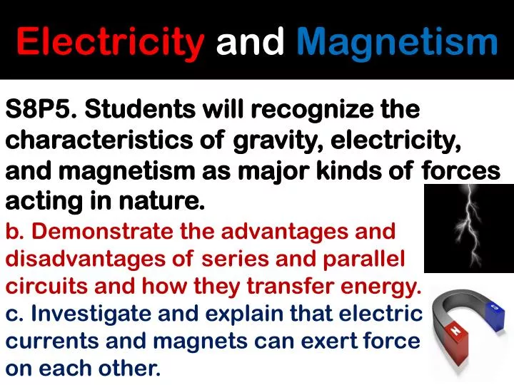 electricity and magnetism