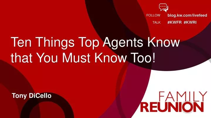ten things top agents know that you must know too