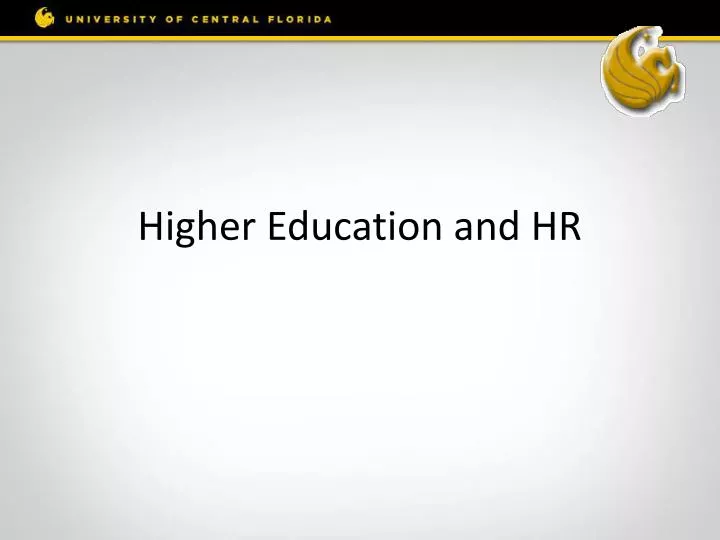 higher education and hr