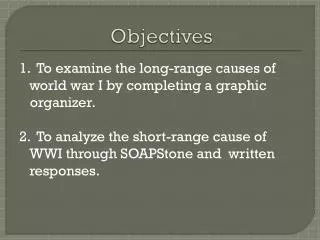 Objectives