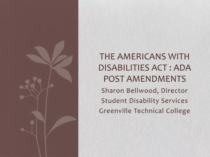 the americans with disabilities act ada post amendments