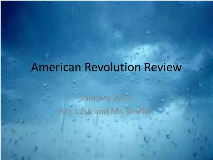 american revolution review