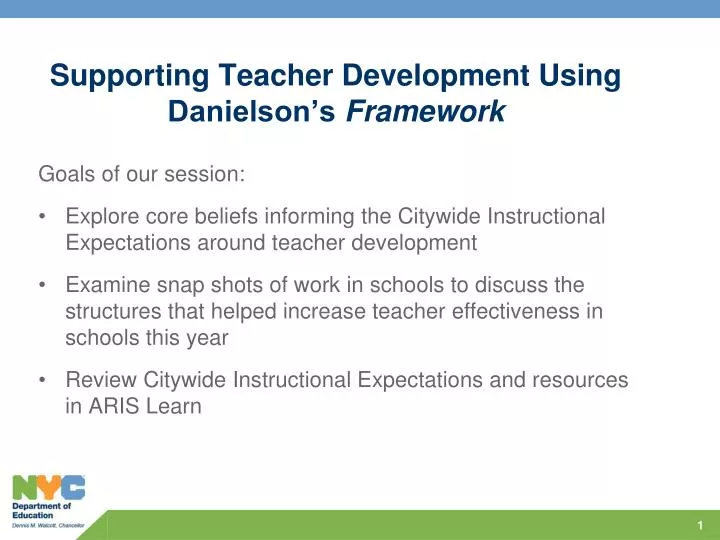 supporting teacher development using danielson s framework