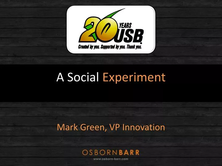 a social experiment