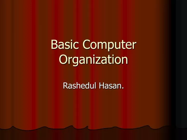 basic computer organization