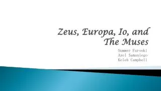 Zeus, Europa, Io, and The Muses
