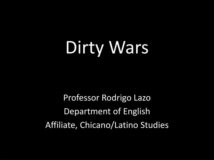 dirty wars