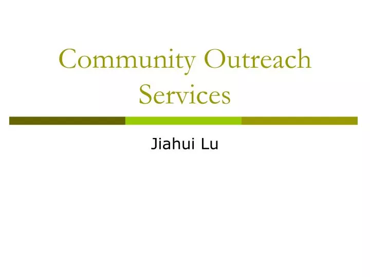 community outreach services