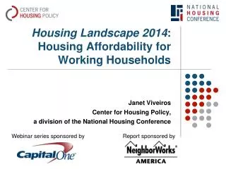 Housing Landscape 2014 : Housing Affordability for Working Households