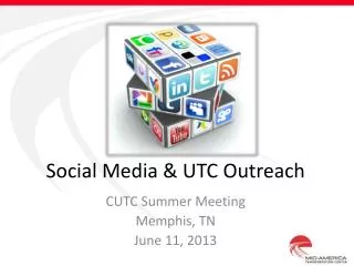 Social Media &amp; UTC Outreach