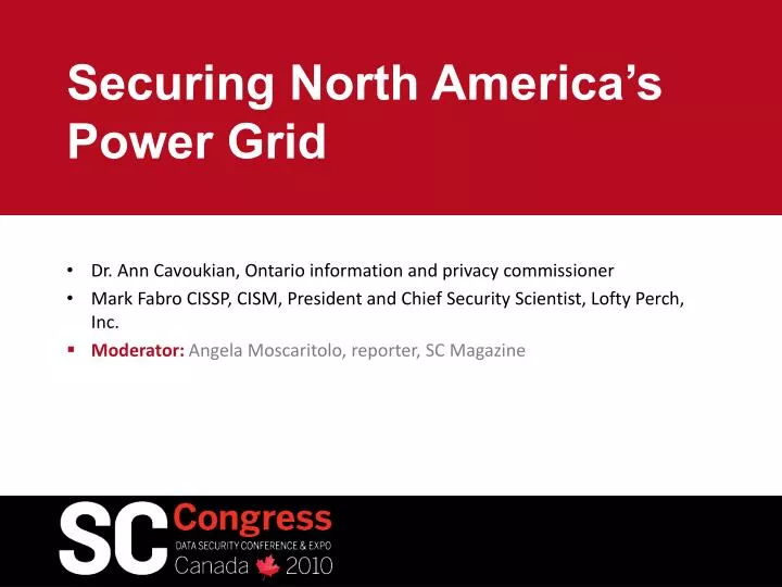 securing north america s power grid