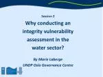 Strengthening Integrity in the Water Sector: Tackling Corruption through Vulnerability Assessment - slide 1