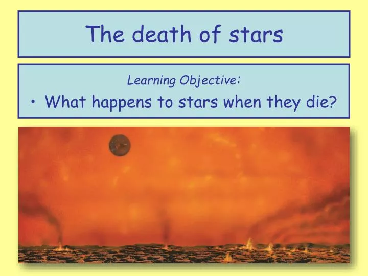 the death of stars