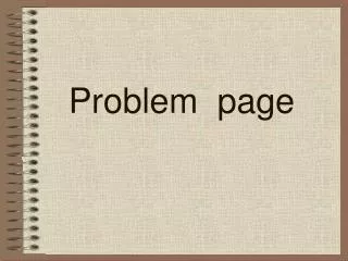 Problem page