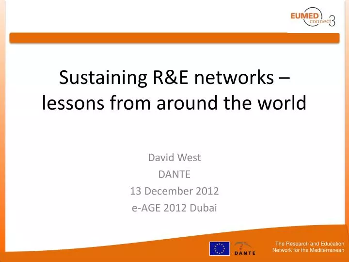 sustaining r e networks lessons from around the world