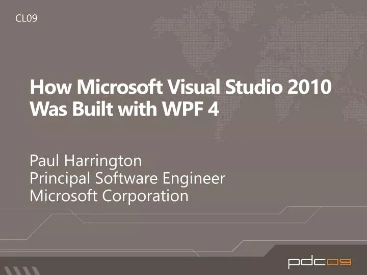 how microsoft visual studio 2010 was built with wpf 4
