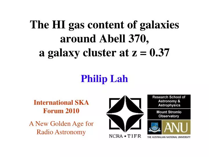 the hi gas content of galaxies around abell 370 a galaxy cluster at z 0 37