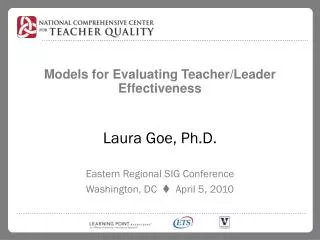 Models for Evaluating Teacher/Leader Effectiveness