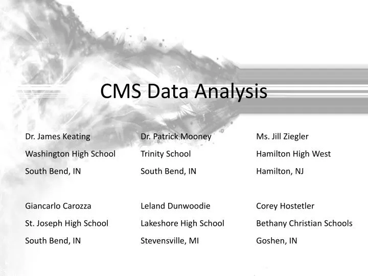 cms data analysis
