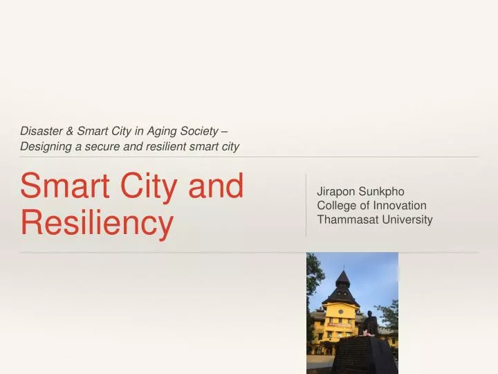 smart city and resilienc y