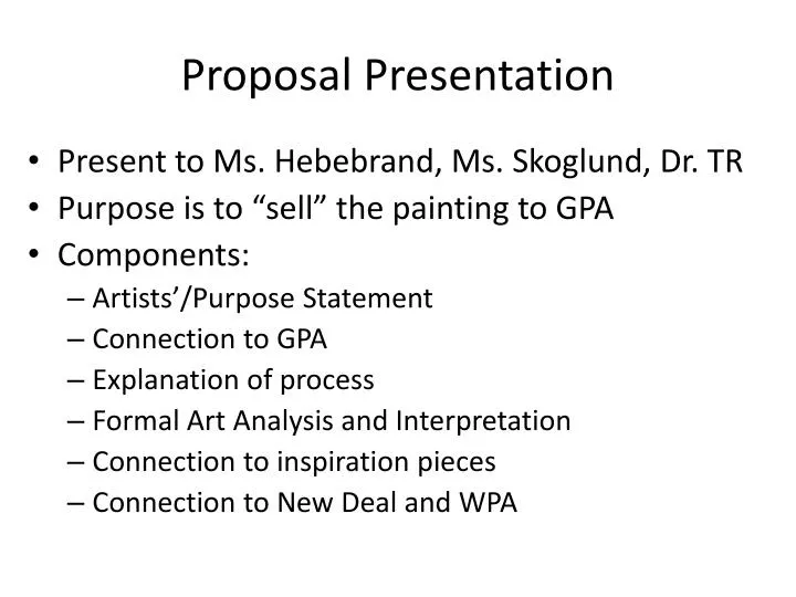 proposal presentation