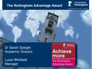 The Nottingham Advantage Award