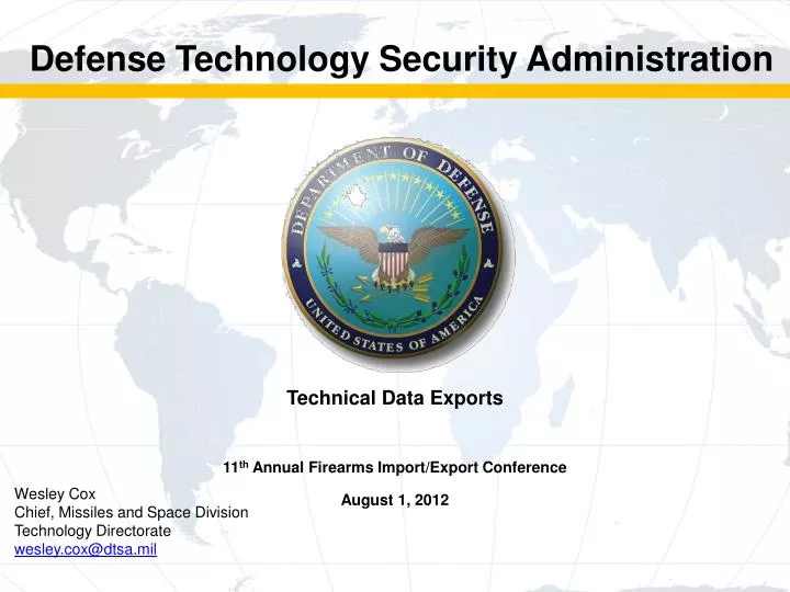 technical data exports 11 th annual firearms import export conference august 1 2012