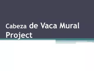 Cabeza de Vaca Mural Project