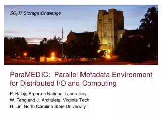ParaMEDIC: Parallel Metadata Environment for Distributed I/O and Computing
