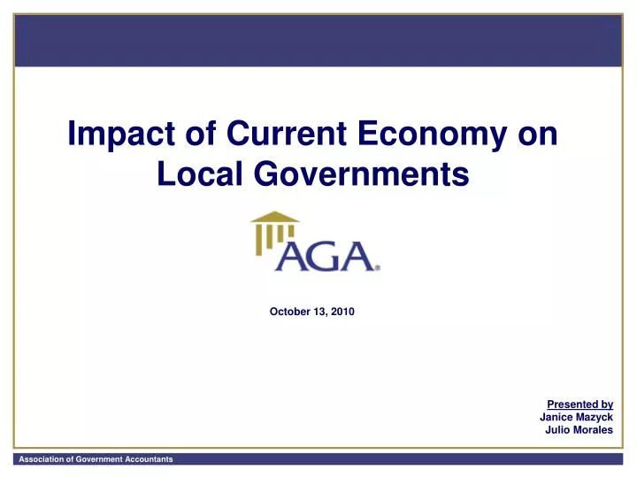 impact of current economy on local governments