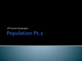 Population Pt.2