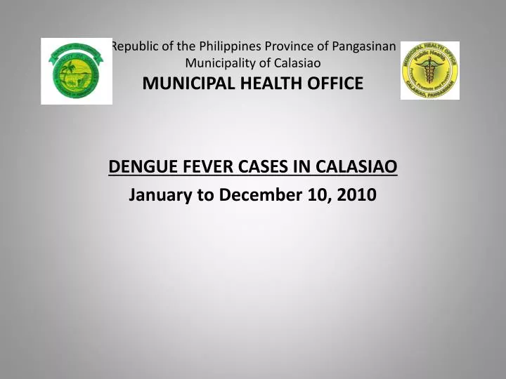 republic of the philippines province of pangasinan municipality of calasiao municipal health office