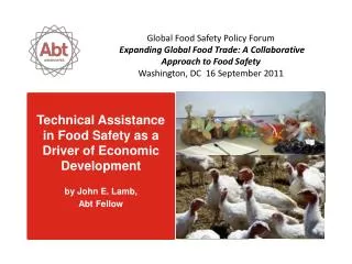 Technical Assistance in Food Safety as a Driver of Economic Development by John E. Lamb,